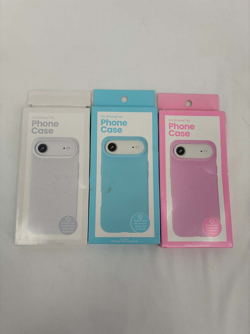 Heyday iPhone Air 3 pack Phone Case White Slim TPU Wireless Charging Compatible